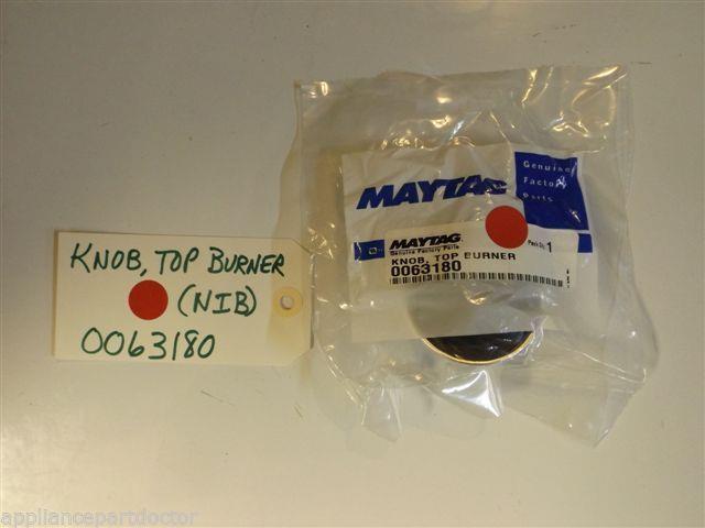 Maytag Whirlpool Stove 0063180 Knob Top Burner NEW IN BOX Maytag Whirlpool Stove 0063180 Knob Top Burner NEW IN BOX